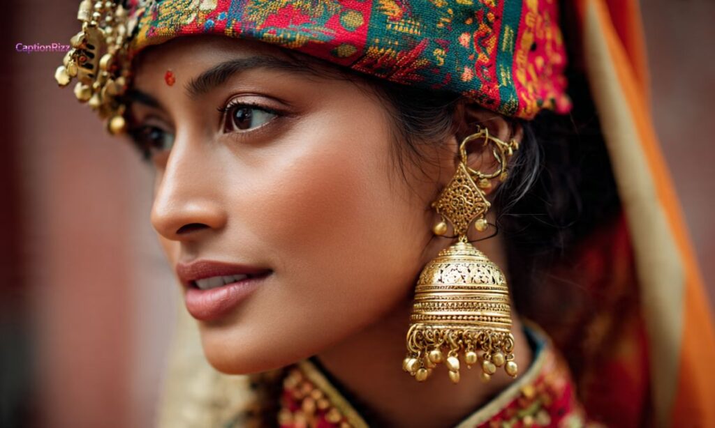 Desi Jhumka Captions for Instagram