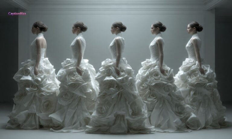 White Dress Captions