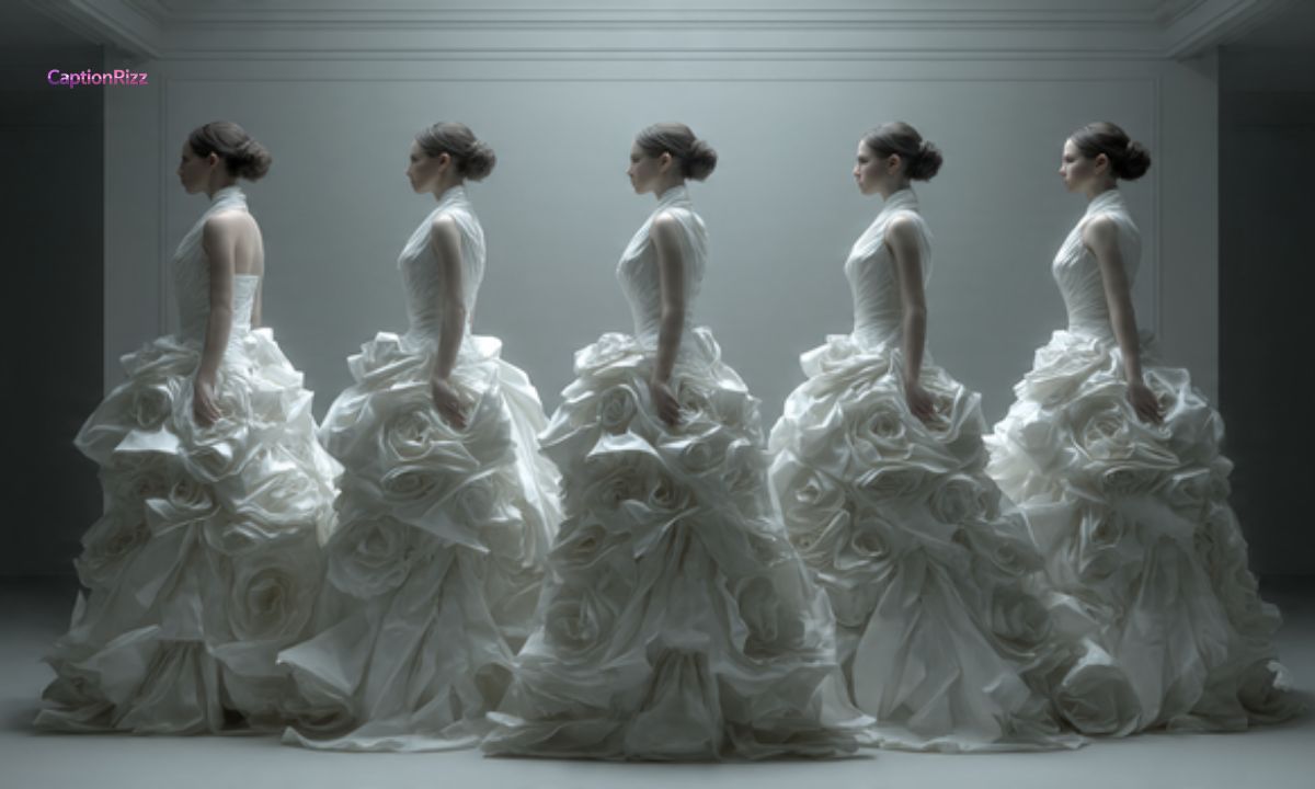 White Dress Captions