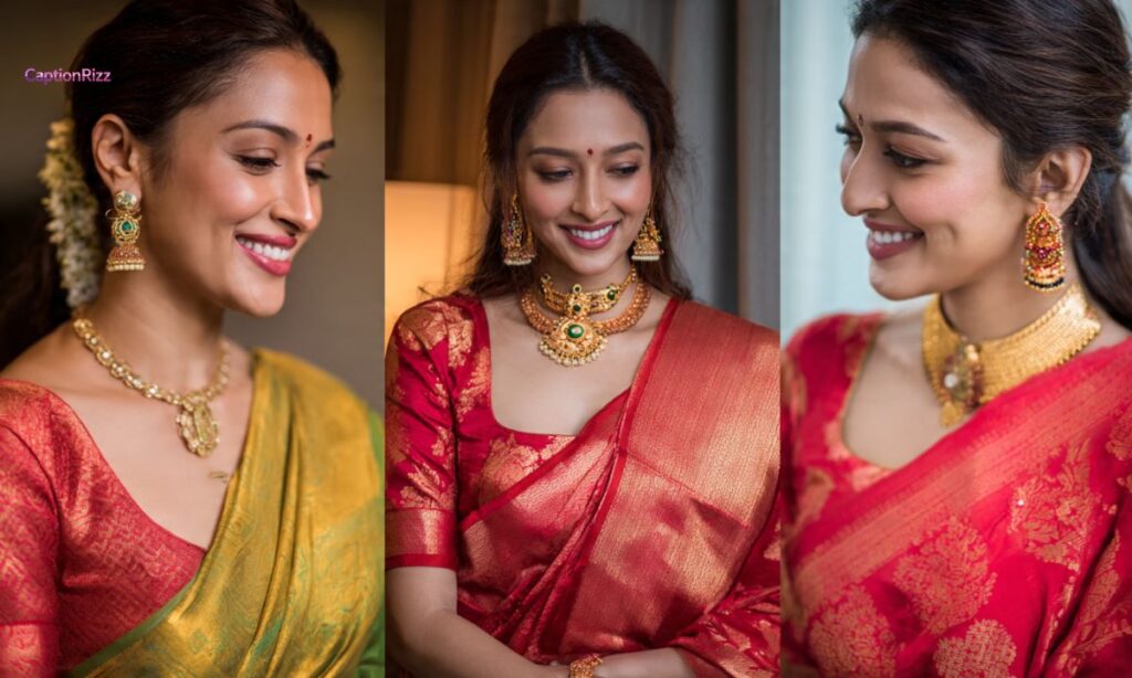 Jhumka and Saree Captions for Instagram
