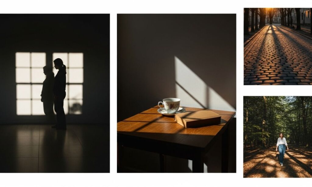 Light and Shadow Captions for Instagram