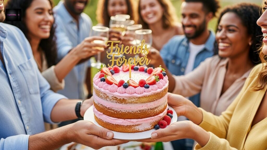 Cake with Friends Captions for Instagram