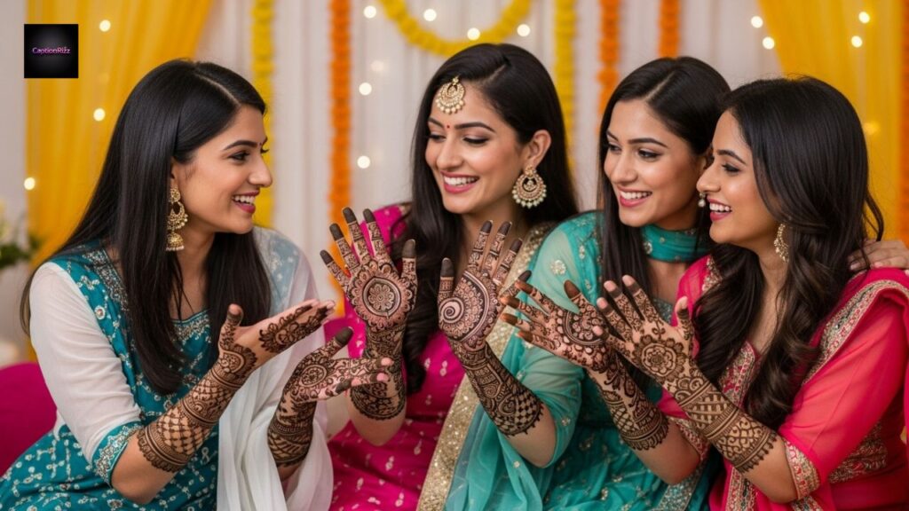 Mehndi Captions for Bride Sisters