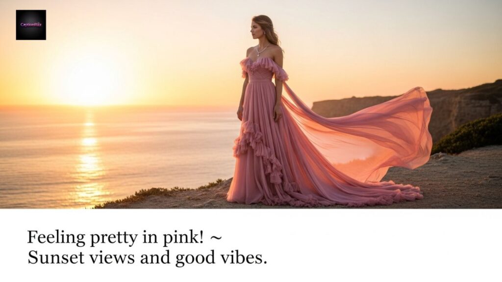 Pink Dress Captions for Instagram