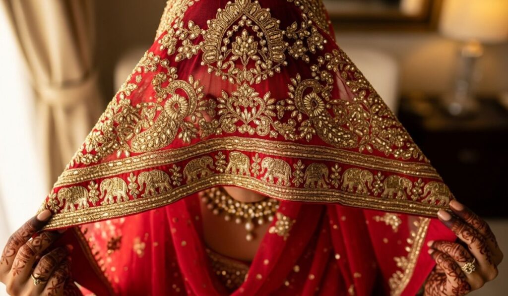 Bridal Dupatta Captions
