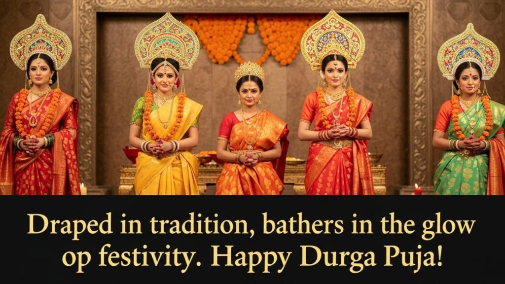Durga Puja Captions For Traditional Outfits