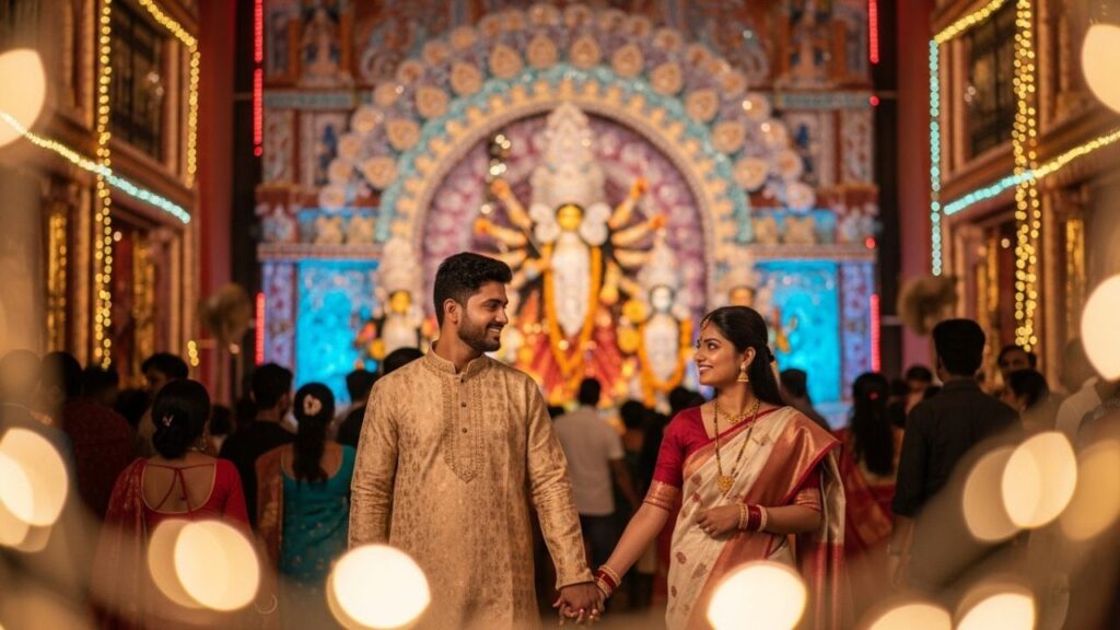 Durga Puja Captions For Couples