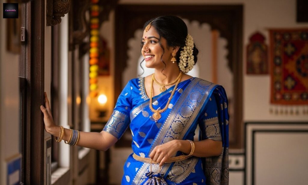Marathi Mulgi Captions for Instagram in Saree Look