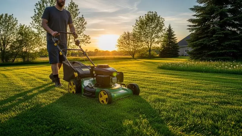 Mowing a Lawn