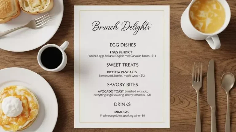 Brunch Menu Ideas