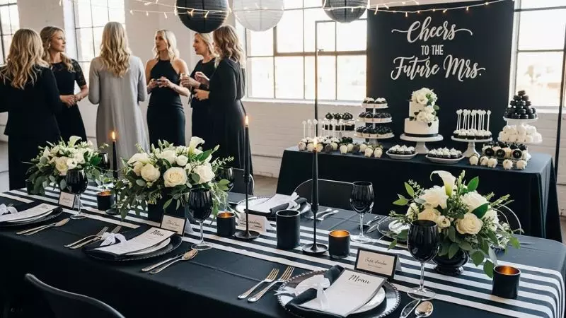 Black Bridal Shower Ideas