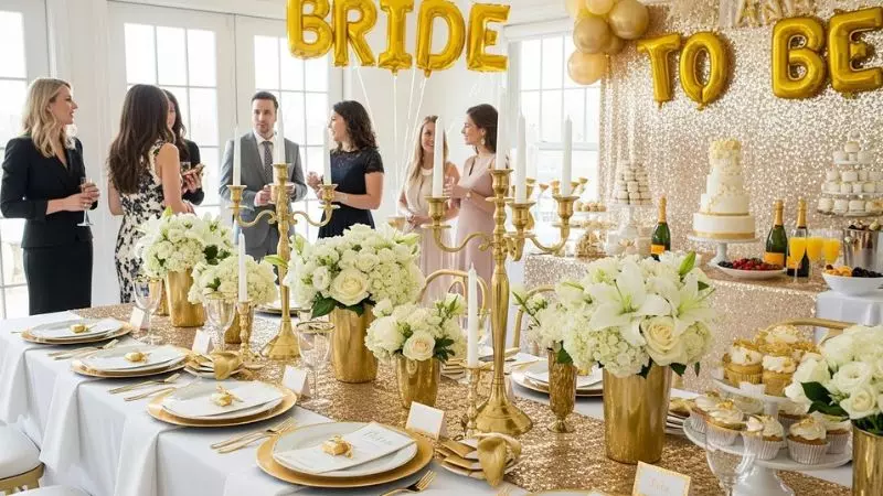 Gold Bridal Shower Ideas