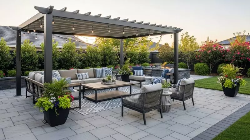Backyard Patio, Pergola & Furniture Ideas