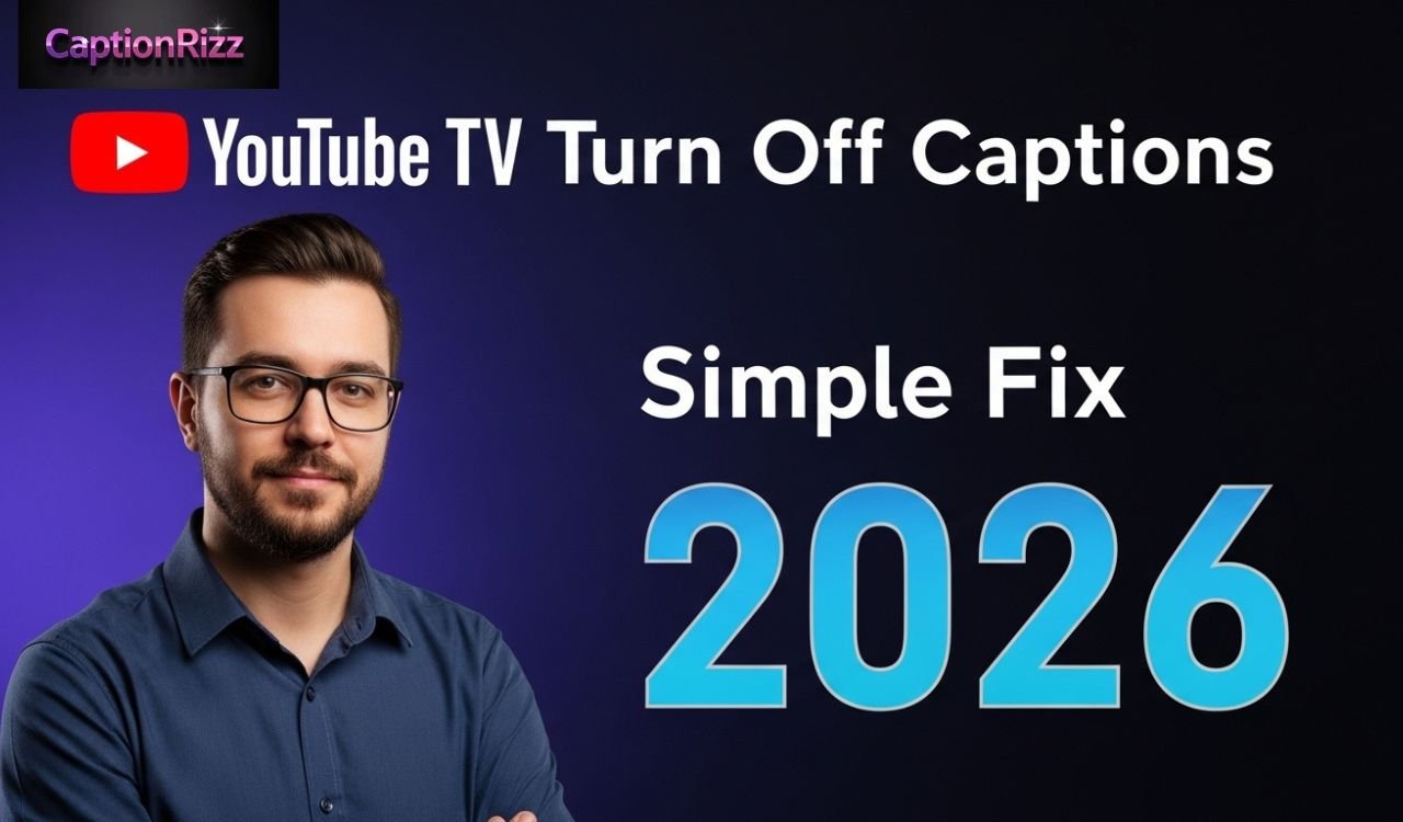 YouTube TV Turn Off Captions Simple Fix 2026