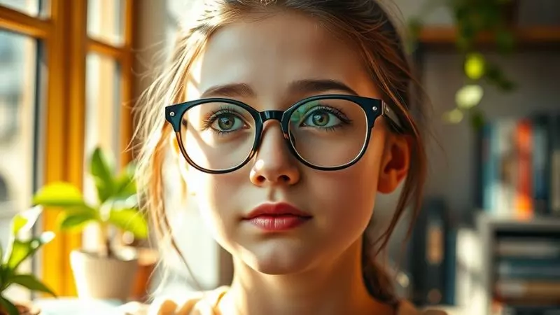 Girl Captions Glasses