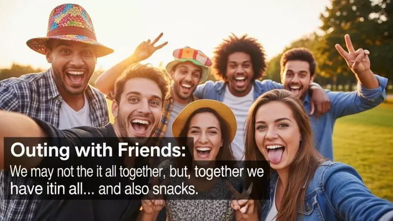 Outing with Friends Captions Funny