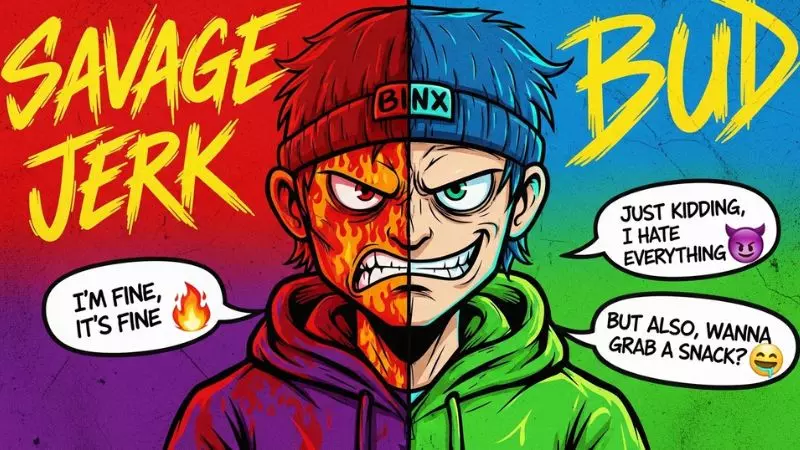 Savage Jerk Bud Captions for Bold Mood Swings
