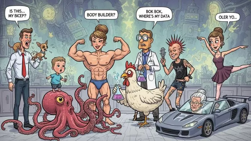 Weird and Wild Body Swapping Captions