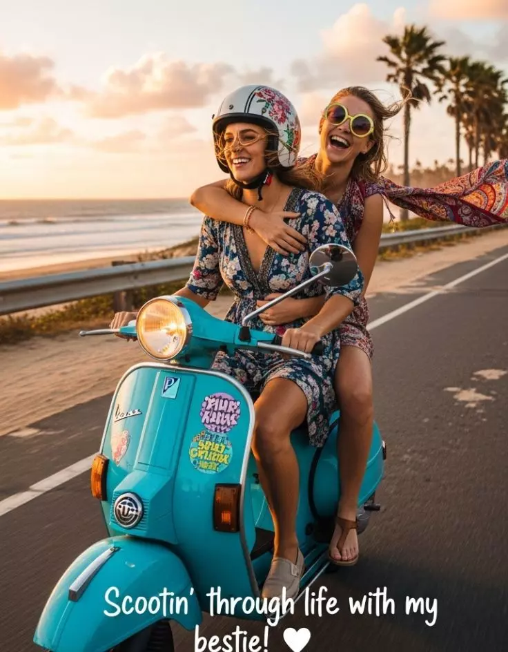 Scooty Ride with Best Friend Captions for Instagram
