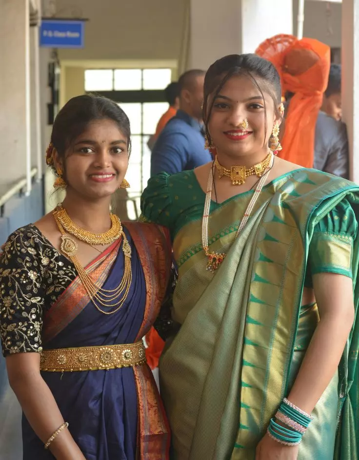 Caption For Nauvari Saree Look