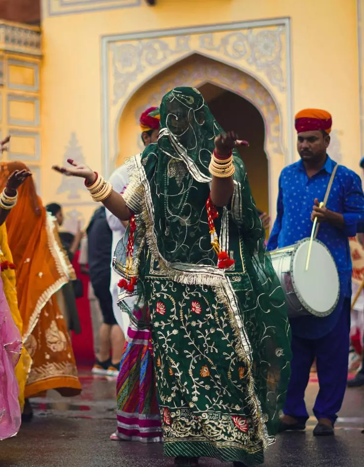 Desi and Cultural Rajasthani Poshak Captions