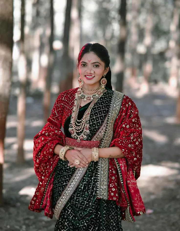 Nauvari Saree Look Captions For Instagram In Marathi For Girl