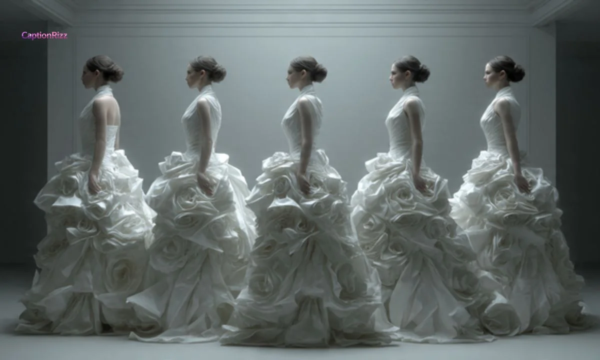 White Dress Captions
