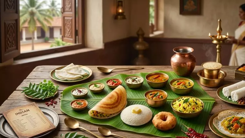 South Indian Food Captions