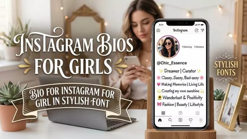 Bio for Instagram for Girl in Stylish Font 